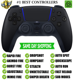 Black Silent Modz Wireless Rapid Fire Modded Controller for Playstation 5 PS5