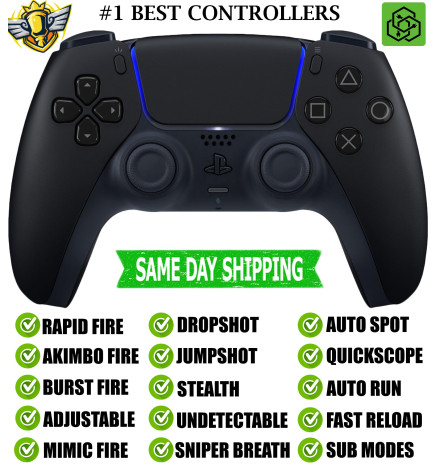 Black Silent Modz Wireless Rapid Fire Modded Controller for Playstation 5 PS5
