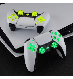 LED RGB Light Up Button DIY Kit for PS5 Compatible with PlayStation 5 Controller