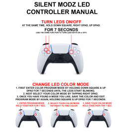 Clear Crystal Silent Modz LED Light Up Button Wireless Custom Controller for PS5