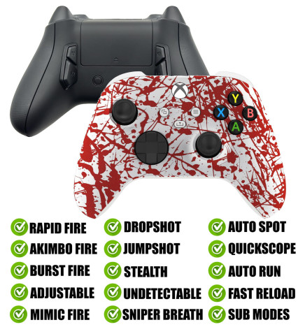Blood Splash Modded Reflex Buttons Rapid Fire Mod Controller for Xbox Series X S