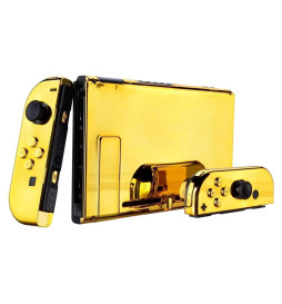 24k Gold Chrome Color Case Shell Mod New Replacement Housing for Nintendo Switch