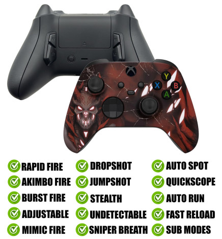 Demon Glow Modded Reflex Button Rapid Fire Modded Controller for Xbox Series X S