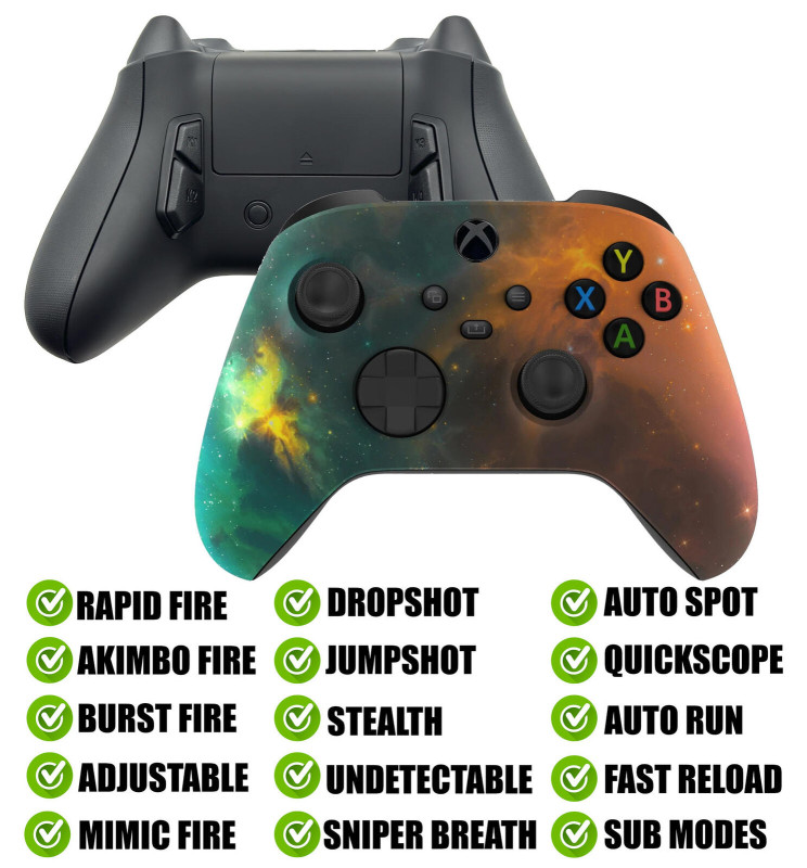 Gold Nebula Modded Reflex Buttons Rapid Fire Mod Controller for Xbox Series X S