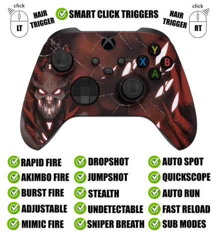 Demon Silent Modz Smart Click Triggers Modded Controller for Xbox Series X S