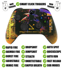 Cyber Silent Modz Smart Click Triggers Modded Controller for Xbox Series X S