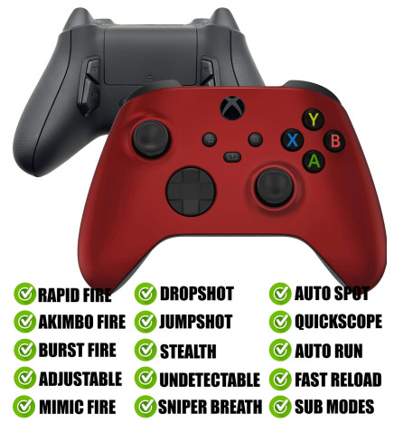 Soft Red Modded Reflex Buttons Rapid Fire Modded Controller for Xbox Series X S