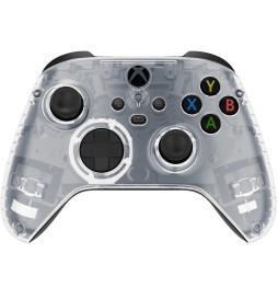 Crystal Clear Silent Modz Smart Click Triggers Modded Controller for Xbox & PC