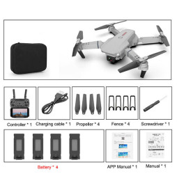 E88 Pro 2023 New Mini Drones w/ Dual Camera WIFI HD 4K Drone Quadcopter Toys RC