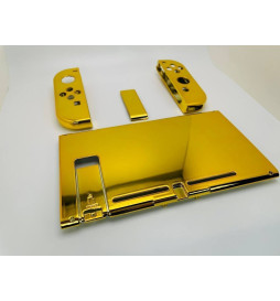 24k Gold Chrome Color Case Shell Mod New Replacement Housing for Nintendo Switch