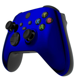 Blue Chrome Custom Xbox Controller | Silent Mines