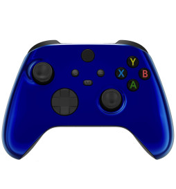 Blue Chrome Custom Xbox Controller | Silent Mines