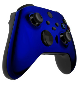 Blue Chrome Custom Xbox Controller | Silent Mines