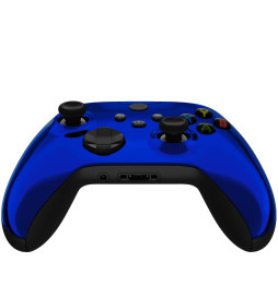 Blue Chrome Custom Xbox Controller | Silent Mines