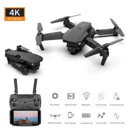 E88 Pro 2023 New Mini Drones w/ Dual Camera WIFI HD 4K Drone Quadcopter Toys RC