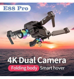 E88 Pro 2023 New Mini Drones w/ Dual Camera WIFI HD 4K Drone Quadcopter Toys RC