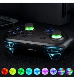 Multi Color LED RGB Light Up Kit For Nintendo Switch Pro Controller Easy Install