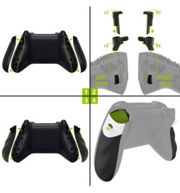 Custom Modded Controller w/Trigger Mod Pro Grips compatible with Xbox Series X/S